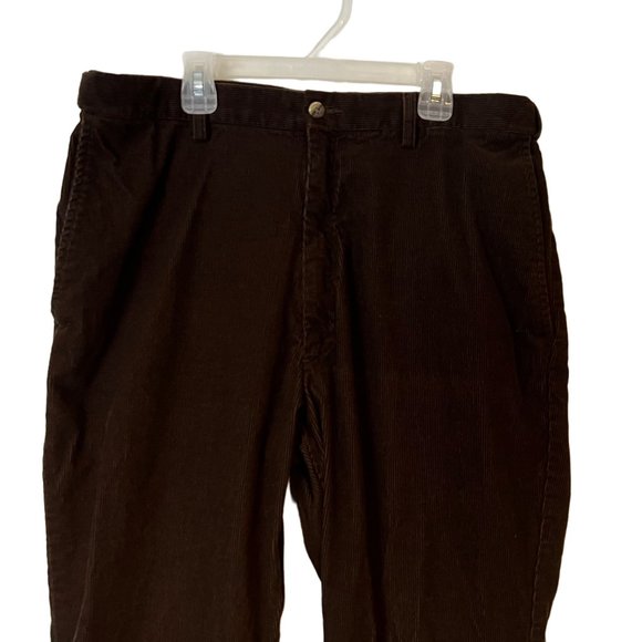 VINTAGE Haggar Corduroy Pants Brown Relaxed  Button Back Pockets Mens - Picture 2 of 11